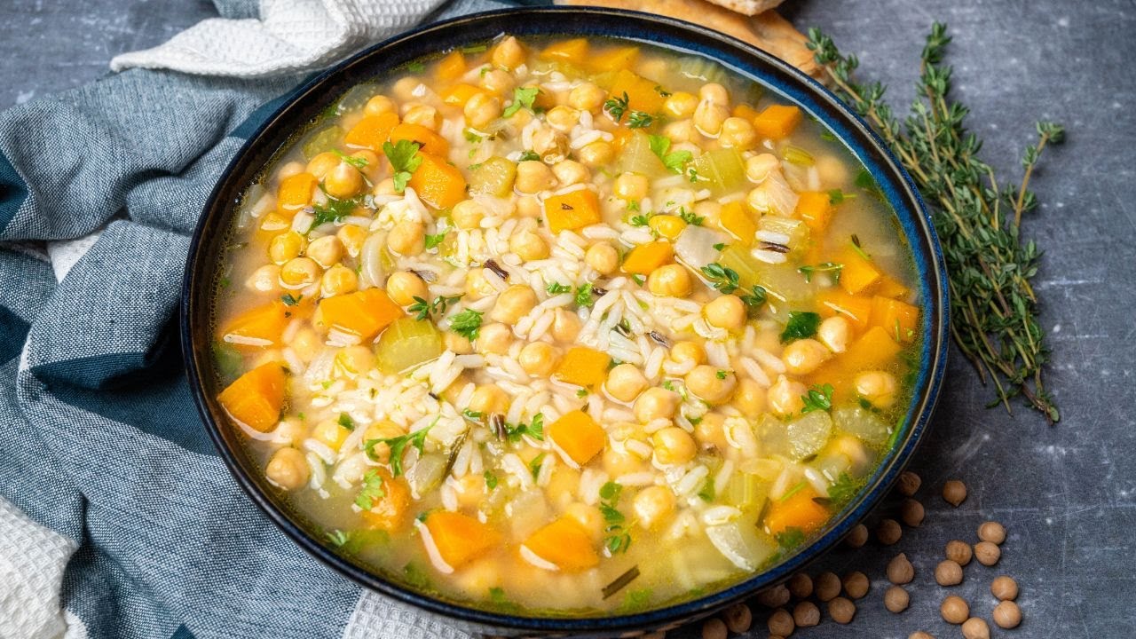 Instant Pot Chickpea Rice Soup YouTube
