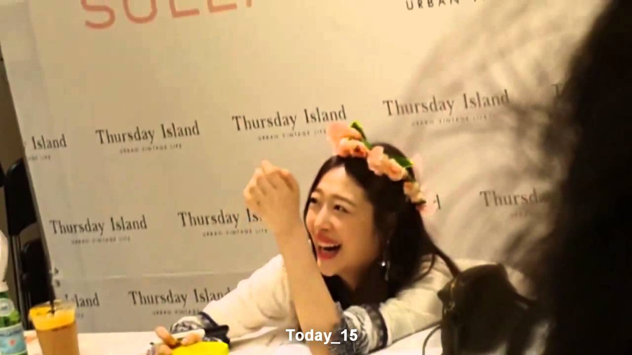 160318 [Fancam by Today_15] Thursday Island x Sulli [설리] fansign event