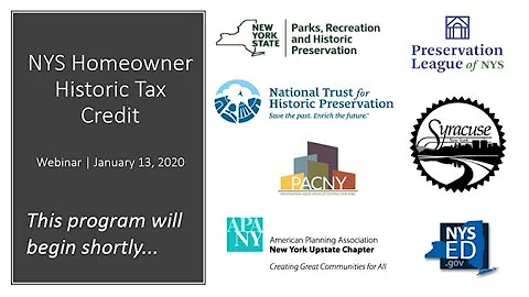 Homeowner Historic Tax Credit Webinar