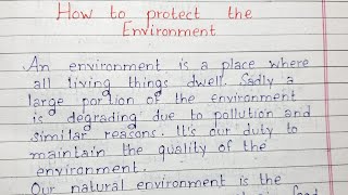 100 words essay on environment