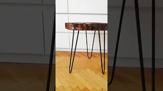 Celebrity Natural live edge coffee side table, round oval walnut primitive end rustic wood slab bedside table Net Worth