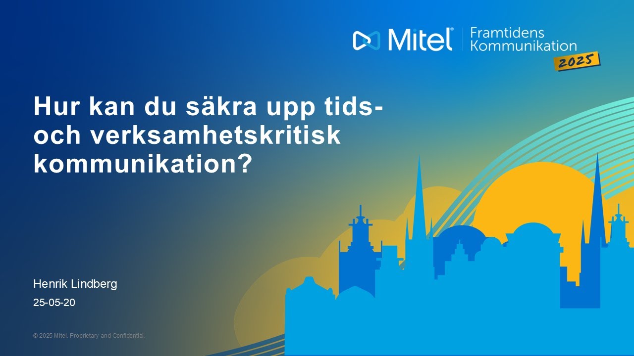 Hur kan du säkra upp tids  och verksamhetskritisk kommunikation? på Framtidens Kommunikation 2025