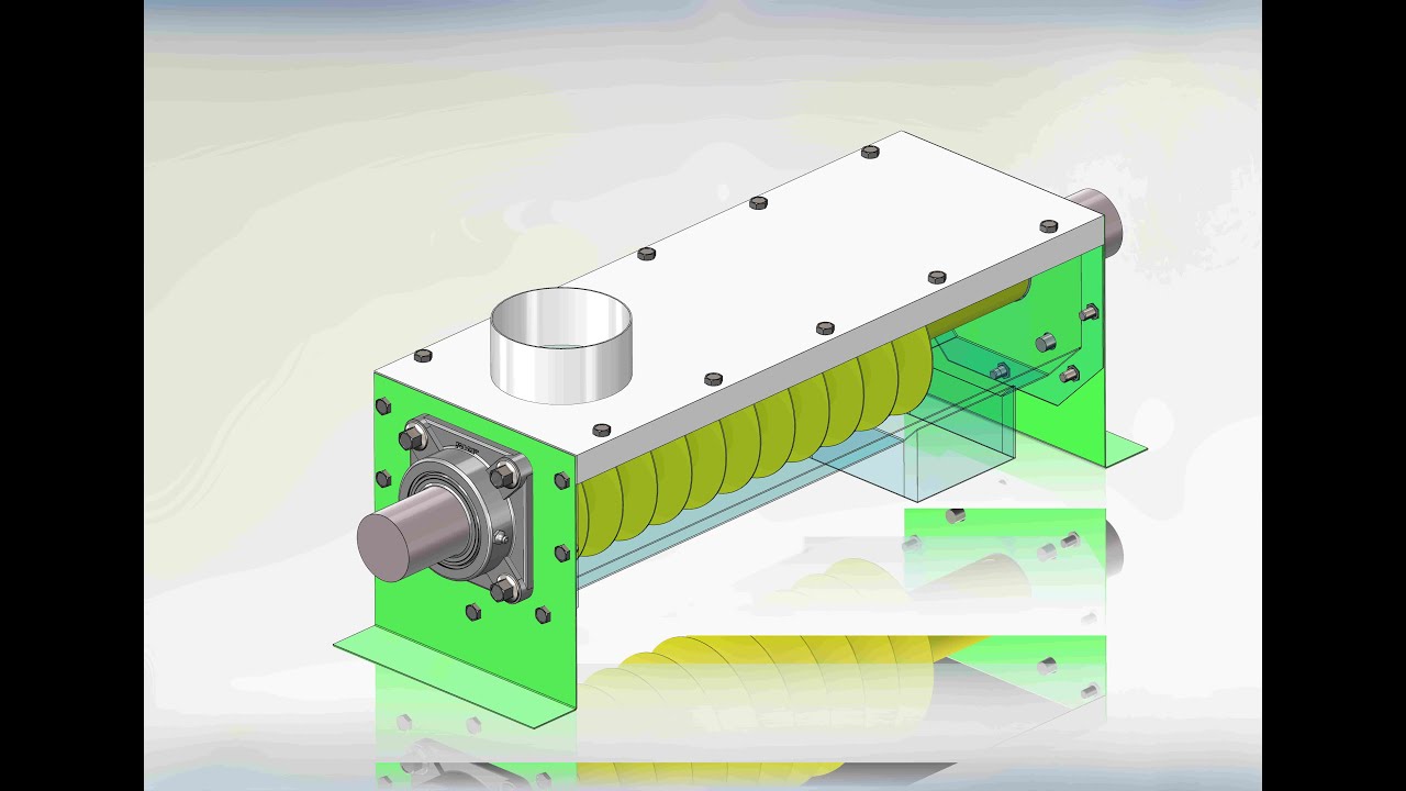 SolidWorks Beginner's Tutorial: PART -2 Design Helical Conveyor - YouTube