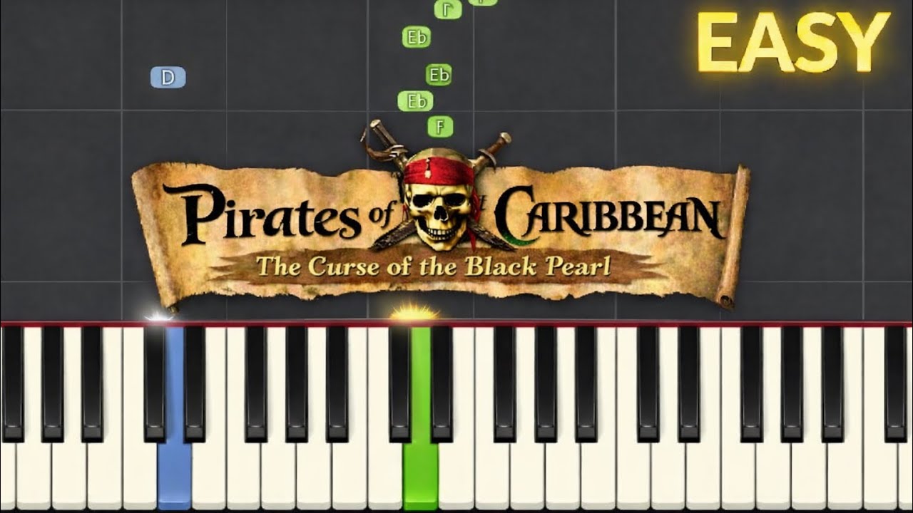 He's A Pirate - Pirates Of The Caribbean / EASY PIANO TUTORIAL