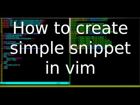 How to create simple snippet in vim