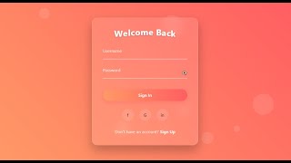 Login Form | Animated login interface built with HTML, CSS, and JavaScript