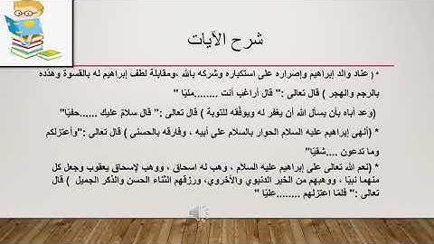 سورة مريم الصف السادس الايات من 46 50