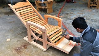 Building Wooden Reclining Chairs (Relaxing Chair) // Amazing Lounge Chair Design Ideas DIY Furniture