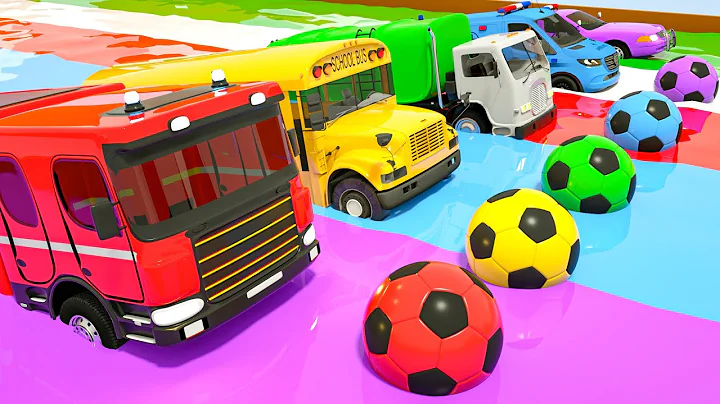 Wheels on the Bus + Five Little Monkeys Song | Color Balls | Baby Nursery Rhymes & Kids Songs