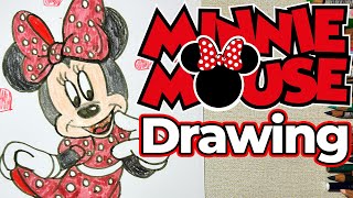 Let's Draw and Color Minnie Mouse! Learn How to Draw and Color Disney Characters for Kids