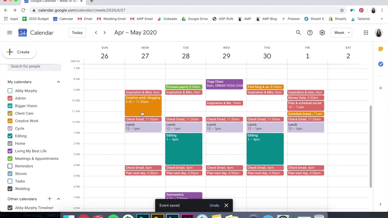 Add Work Schedule To Google Calendar