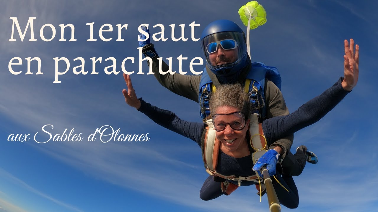 Mon 1er saut en parachute aux Sables d'Olonnes avec Vendée évasion (sensations fortes assurées)