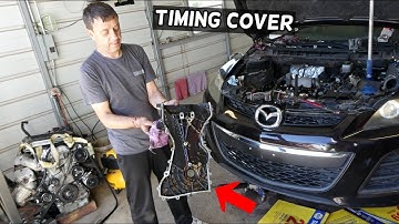 TIMING COVER REMOVAL AND OIL LEAK FIX ON MAZDA 2.3 MAZDA CX-7 CX7 MAZDASPEED 3 MAZDASPEED 6