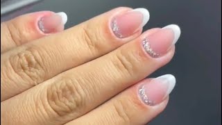 Francesa com glitter encapsulado