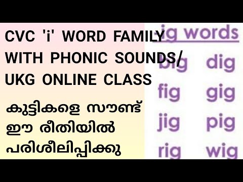 PHONICS/CVC WORDS /'i' word family/UKG online class
