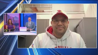 EXCLUSIVE: Local football star now NFL coach joins KTSM morning anchors, Brenda Medina & Trevor Thom