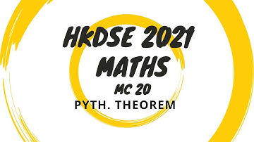 HKDSE 2021 MC 20 | Pyth. Theorem #畢氏定理