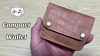 レザークラフト】コンパクトウォレット - YouTube