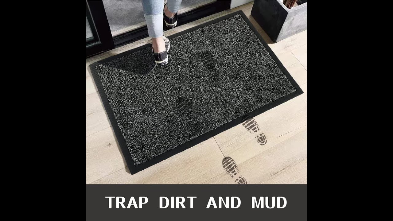 Microfiber Super Absorbent Home Entrance Mat Non Slip Backing, Dirt and Mud Trapper Front Door Rug