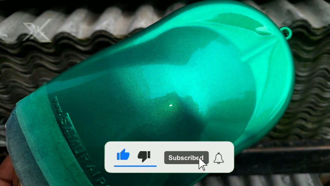 HASIL DARI CANDY GREEN Y017 || WARNA TERBARU DARI SAMURAI PAINT KUROBUSHI.