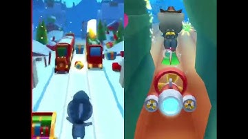 Shark Hank VS Cowboy Tom Turbo In Reverse Running Action- Android, IOS Backwards Gameplay