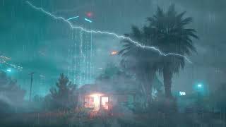 Calming Thunder and Rain Sounds for Relaxation, Sleep, and Focus | Stormy Reflections