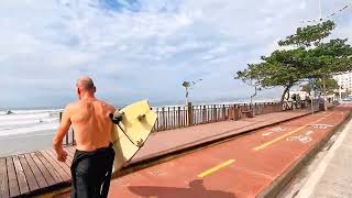 Sábado nublado..Dia de Surf e Ondas fortes na Praia Gravatá SC..