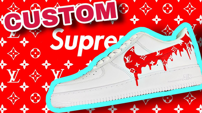 LV Drip Design - Custom Nike Air Force 1 Trainers – MattB Customs