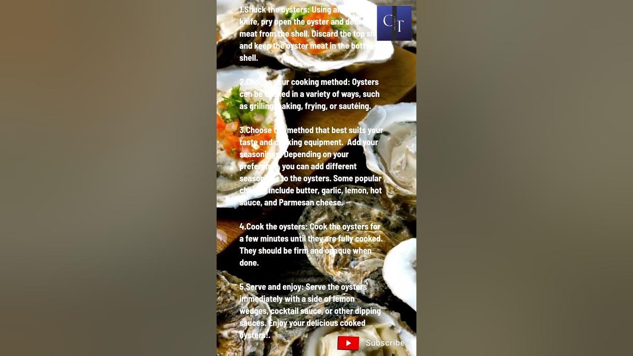 "Quick and Easy Guide How to Cook Oysters" YouTube