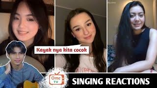 Nyanyiin calon dokter dari India COMBO Cewek Jepang dan Poland | SINGING REACTIONS OmeTV