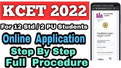 KCET 2022 | Kcet Application form | KEA