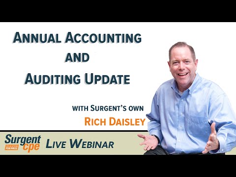 Annual Accounting and Auditing Update (ACAU)