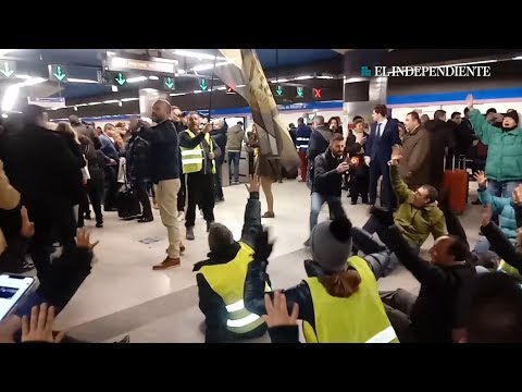 Los taxistas ocupan el Metro en Ifema