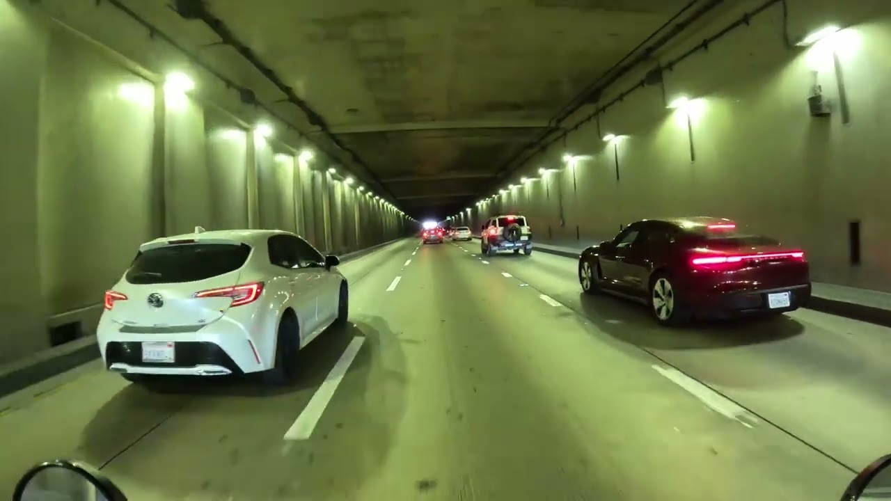 LAX Sepulveda Tunnel Southbound, Los Angeles Honda Grom Bike Ride 