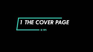 How the cover page of an extended essay looks like