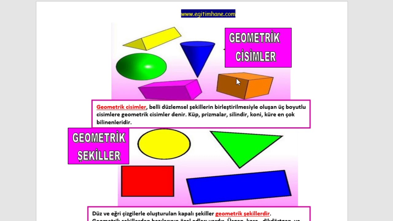 Geometrik Sekiller Youtube