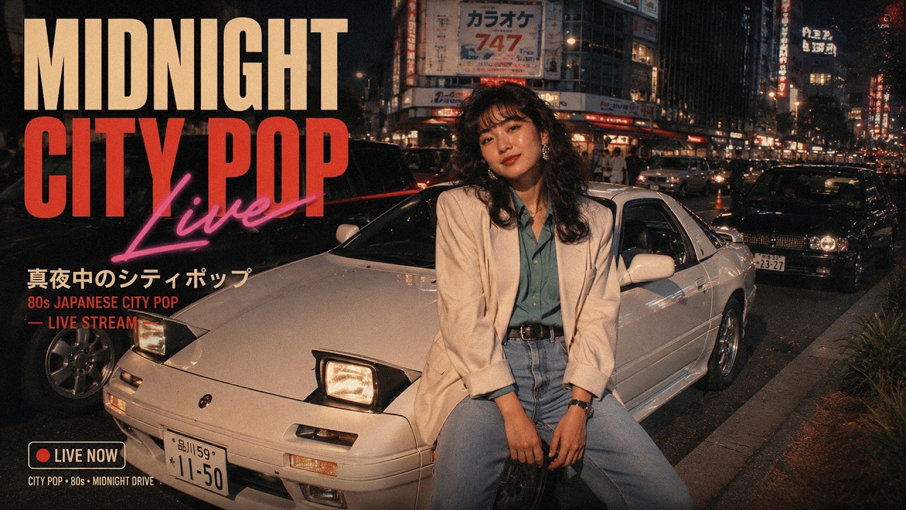 🌌 Midnight Tokyo City Pop LIVE｜夜の街を駆ける80年代シティポップ