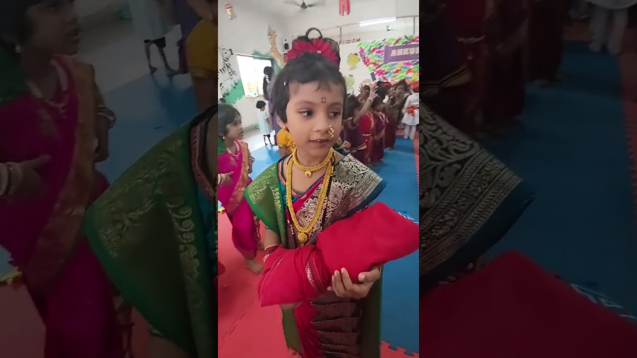 Tiny tots of ANKURAM PRE SCHOOL KANKAVLI ❤️ celebrating छत्रपति शिवाजी महाराज जयंती @school 🤗