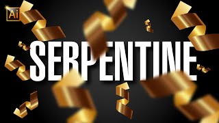 HOW TO DRAW A SERPENTINE (сonfetti, golden ribbon) ADOBE ILLUSTRATOR TUTORIAL