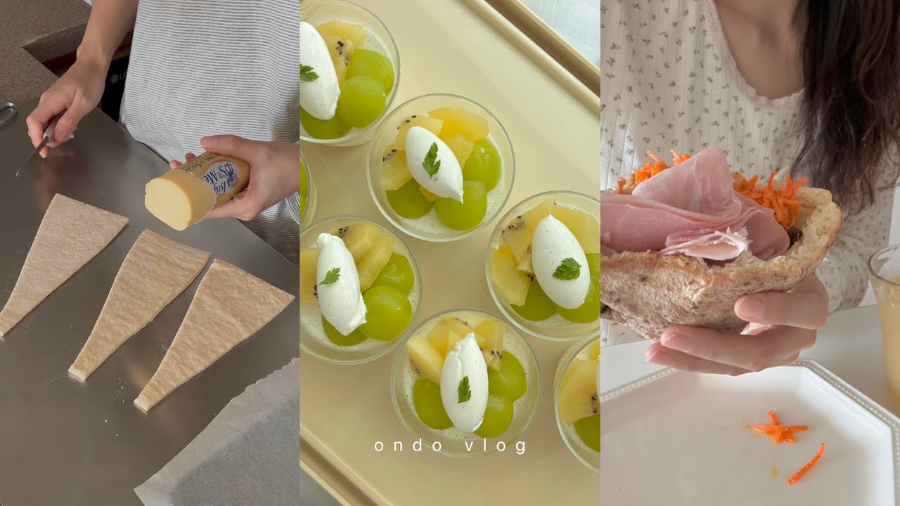 벌써 휴무만 기다리는 나..샌드위치 만들고,새로운 디저트 연구하기..⭐️