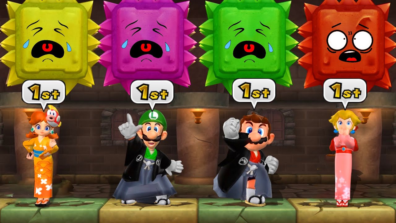 【マリオパーティ9】ミニゲームデイジーVsルイージVsピーチVsマリオ(COM最強 たつじん)