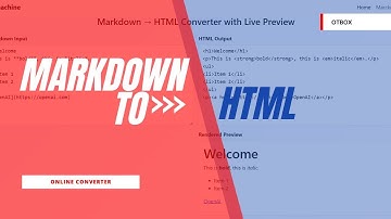Markdown to HTML Converter Tool | Convert Markdown to Clean HTML Instantly (Free Online Tool)
