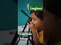 lihat bulan... imajinasi anak, tripod jadi teropong😂