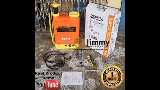 Masato 2 in 1 Battery dan Manual Knapsack Sprayer Pump Racun Pemasangan dan Demo