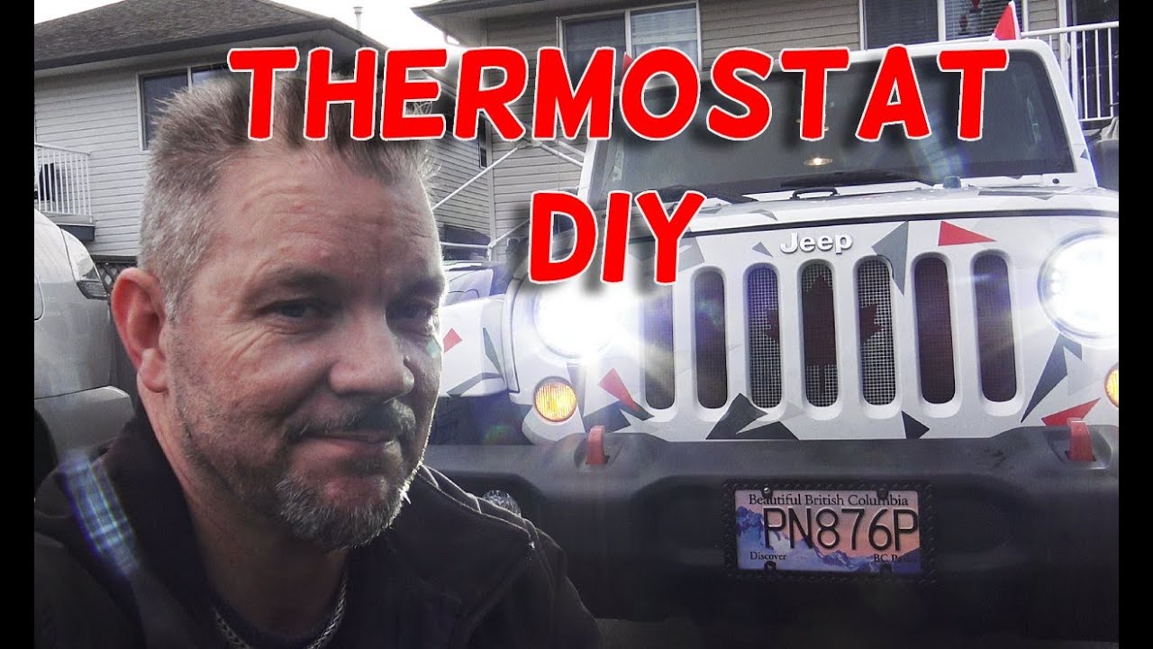 P0128 Jeep Wrangler thermostat DIY - YouTube