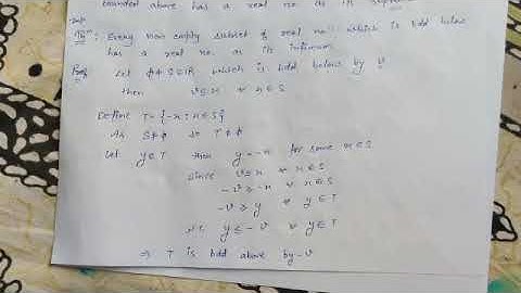 Sequence and series (greatest lower bound and completeness axiom)