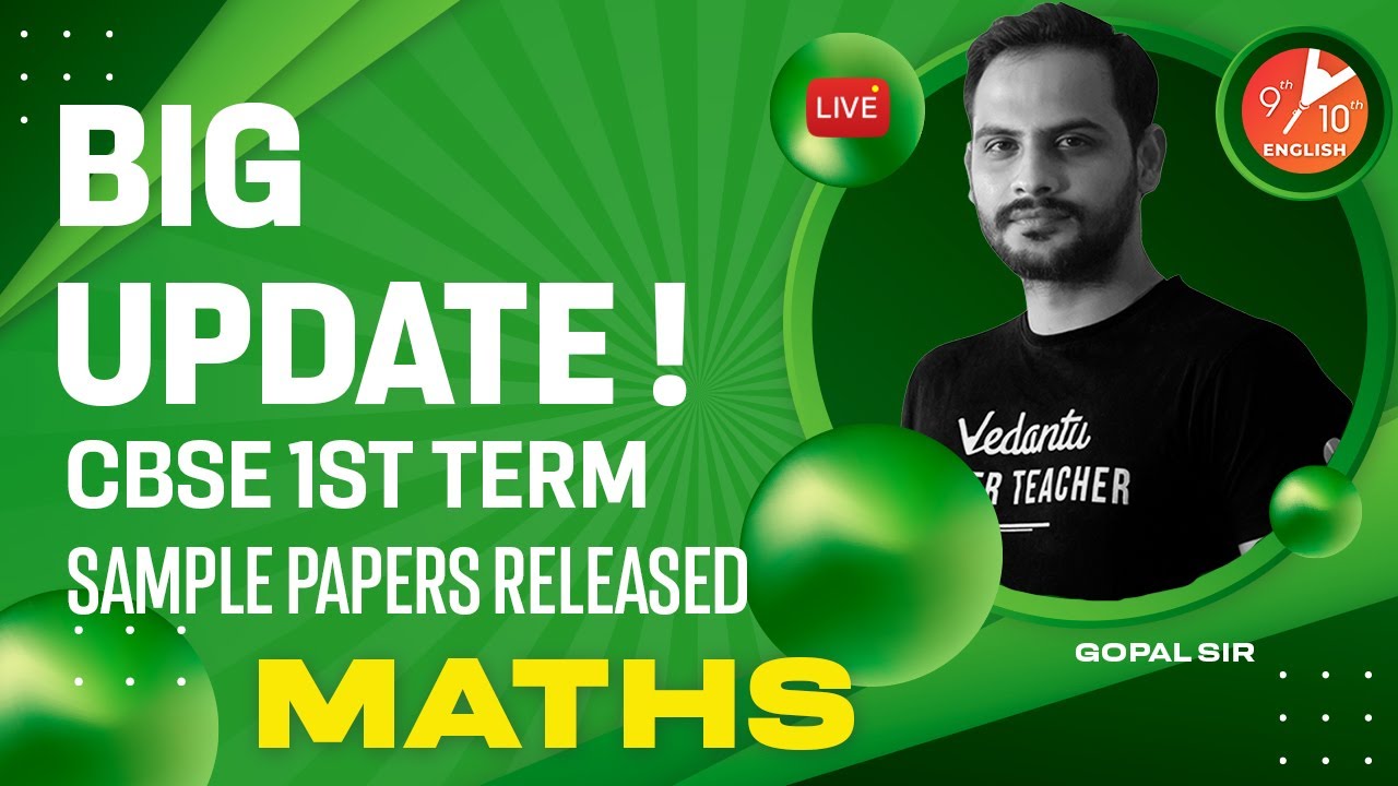 🔥🔥BIG UPDATE ! CBSE 1st Term Sample Paper Released Maths Class 10