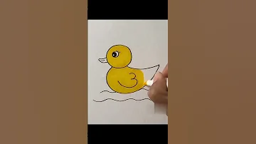 تعلم رسم بطة بسهولة جدا للأطفال جربوها واعملوا لايك واشتراك ف القناة وفعلو الجرس 