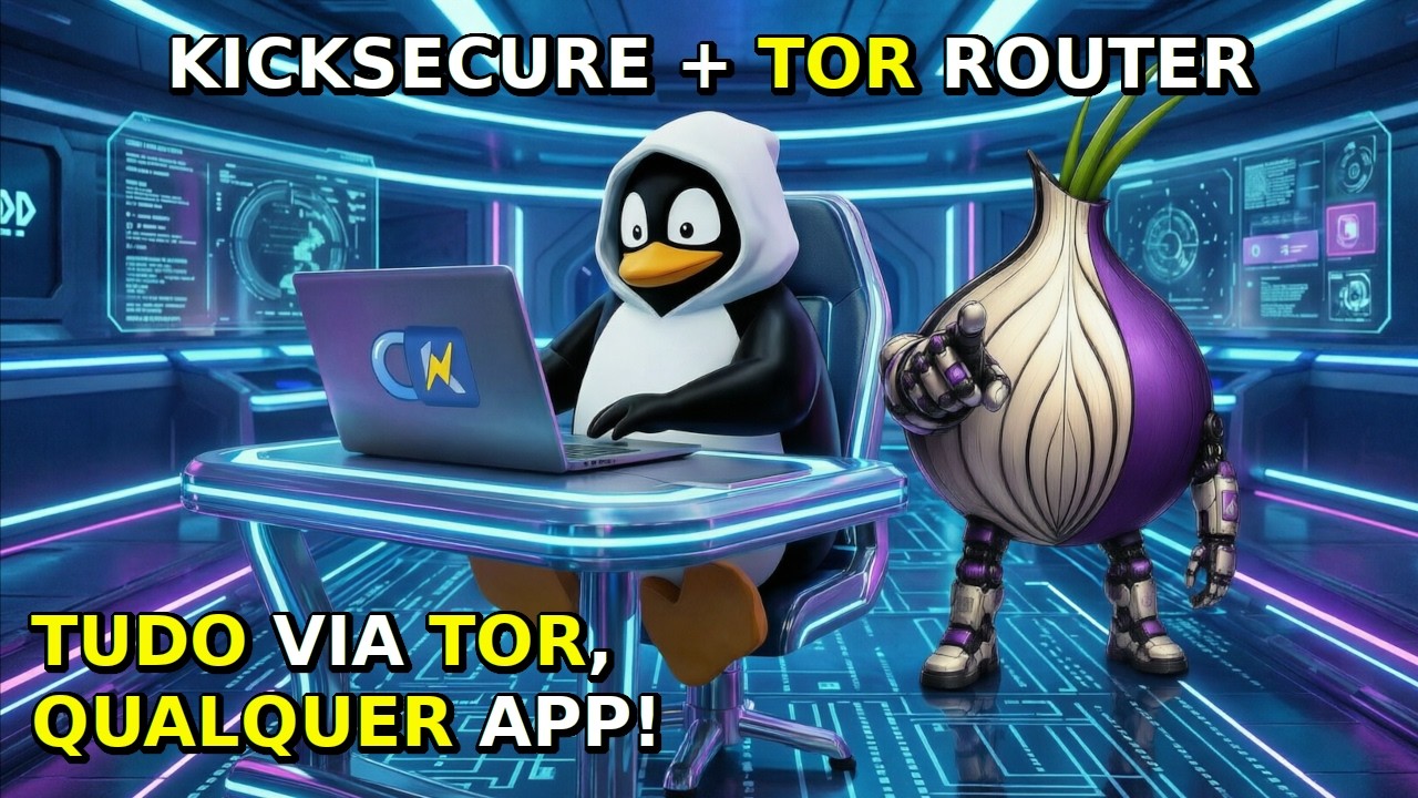 KICKSECURE: COMO SER ANÔNIMO NA INTERNET VIA ROTEADOR (VPN), TOR COM BRIDGES ANTICENSURA ANTIFORENSE