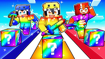 Playing a OP LUCKY BLOCK RACE in Minecraft!